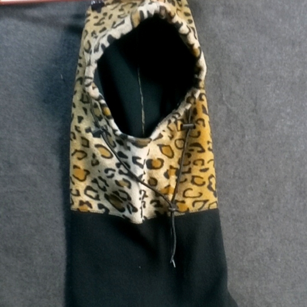Leopard Print Hooded Scarf